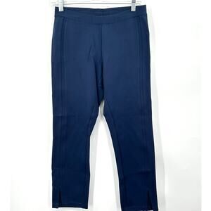 H by Halston Dark Blue Leggings Activewear Pants Notched Hem Womens XSP Petite